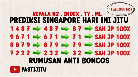 Youtube togel singapore hari ini 12 08 2017.
