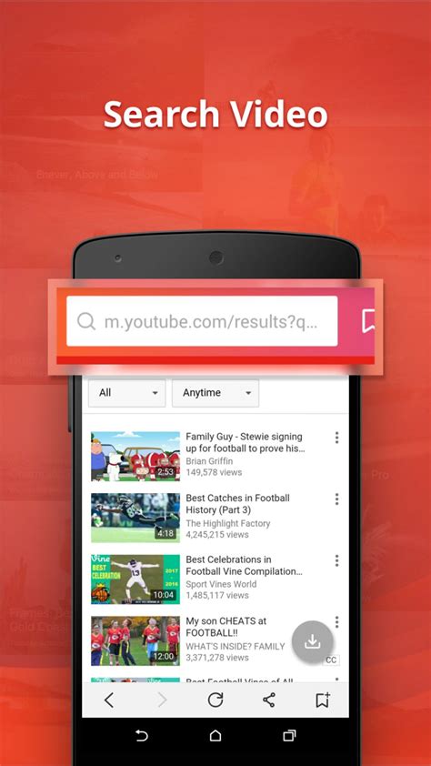 Youtube video downloader for android. Step 1. Copy the Video URL that you want to download and paste it to the "Search" box. Then click "Download". Step 2. After analyzing, you can choose which type and format you want to save the video and click “Download”. Step 3. In the pop-up videoplay window, click the “three dots” icon and select “download” to download this video ... 