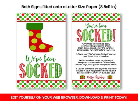 Youve Been Socked Free Printable