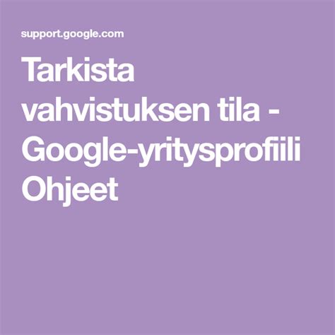 Yritysryhmän poistaminen - Google-yritysprofiili Ohjeet