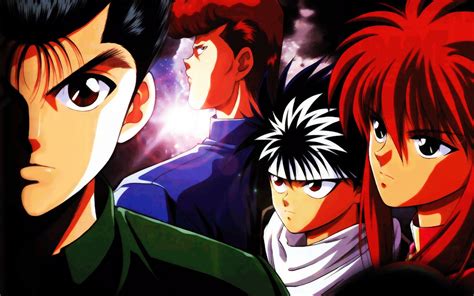 Yu yu hakusho anime. One fateful day, Yuusuke Urameshi, a 14-year-old delinquent with a dim future, gets a miraculous chance to turn it all around when he throws himself in front of a moving car to save a young boy. His ultimate sacrifice is so out of character that the authorities of the spirit realm are not yet prepared to let him pass on. Koenma, heir to the throne of the spirit realm, offers Yuusuke an ... 