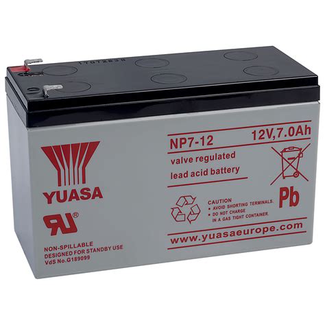 Yuasa - NP7-12 AGM S65-12V 7.0Ah - Sealed Lead Acid …