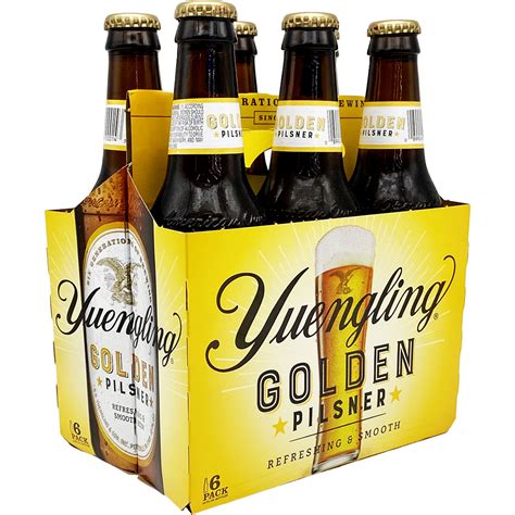 Yuengling golden pilsner. Add to cart. The iconic Yuengling Traditional Lager oval metal sign is the perfect addition to your home, bar, or man cave! Measures 11.25”w x 15.63″h. SKU: 98920Categories: All Products, #1 Lager Fans, Gifts Under $25, Wall Signs. 