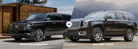 Yukon vs suburban. The Chevrolet Suburban is about the same width as the GMC Yukon. If you go with the Chevrolet Suburban, you may be circling the block looking for a space large enough to park more often than with the GMC Yukon. Handling. The Chevrolet Suburban has a larger turning radius than the GMC Yukon, making it slightly … 