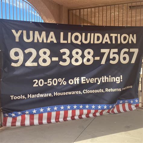 Yuma liquidation. If you do not find a company in the Yuma area that can hold your liquidation sale, you may want to look in one of the following cities that are nearby. Los Angeles / Orange County; San Diego; Tucson; Phoenix; Las Vegas; Flagstaff; Riverside / San Bernardino / Ontario; El Centro; Prescott; Lake Havasu City / Kingman; Nogales; Payson; Palm ... 
