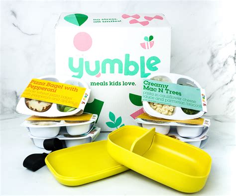 Yumble. Yumble is a subscription meal delivery service that delivers delicious, chef-designed meals to homes. Customers can choose from four Yumble plans, including dinner for two, dinner for four, and family dinner for six. The service guarantees that customers have a restaurant-quality meal at their doorstep every night of the week. 