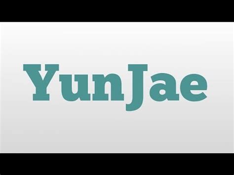 YunJae meaning and pronunciation - video Dailymotion