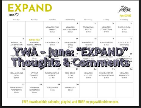 Ywa Calendar