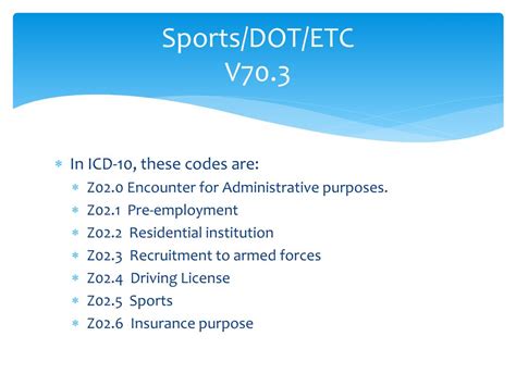 Z02.5 Encounter for examination for participation in sport