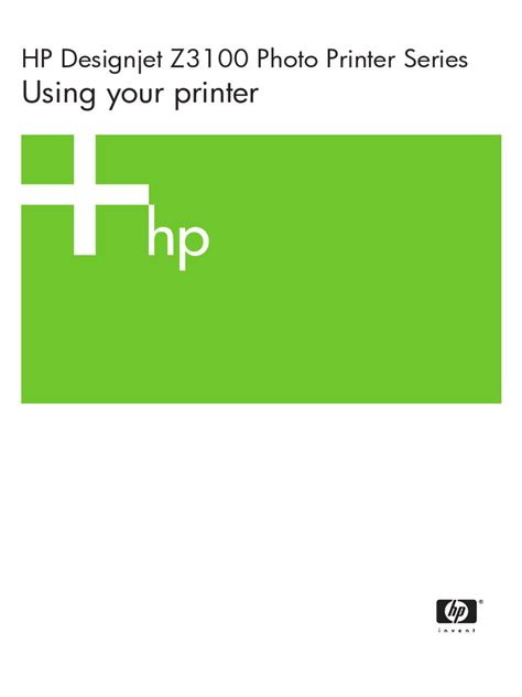 Z3100 printer driver.  Deze stappen omvatten het uitpakken, plaatsen van in...