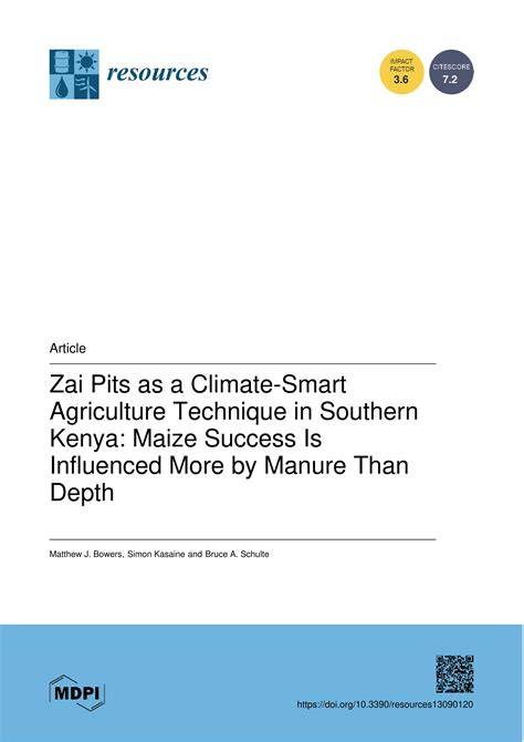 Zai Pits as a Climate-Smart Agriculture Technique in Southern Kenya ... - raincitystudios.com