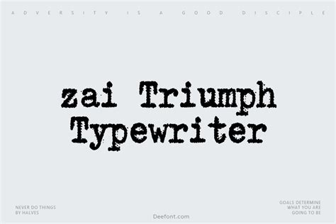 zai Triumph Typewriter Font - muktibox.com