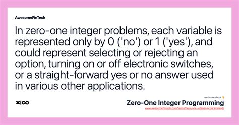 Zero-One Integer Programming - wintechmobiles.com