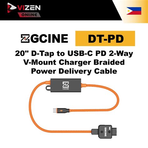 ZGCINE DT-PD 20" D-Tap to USB-C PD 2-Way V-Mount Charger - balustradellc