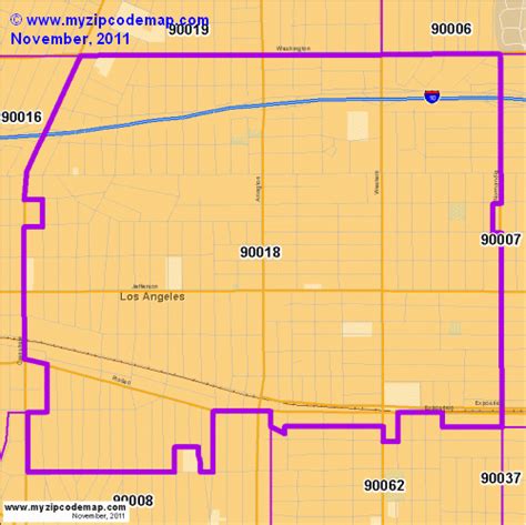 ZIP Code 90018 Map - Zipdatamaps.com