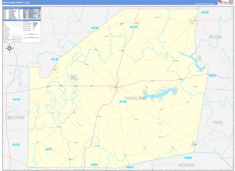 ZIP Code Highland County in Ohio - United States