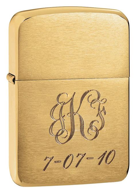 Zippo 1941 Brushed Brass Personalized Lighter - balustradellc