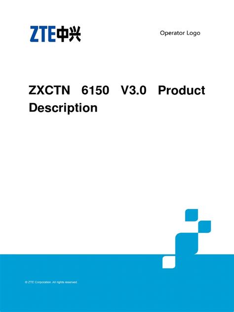 ZXCTN Product Description V 1 0