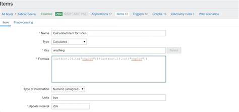 Zabbix item units.  Calculated items (0:52) Calculated item parameters (2:25) Calculated item [...