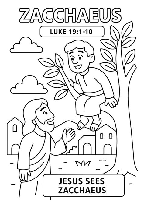 Zacchaeus Coloring Shee