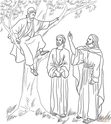 Zacchaeus Tree Coloring Page Printable
