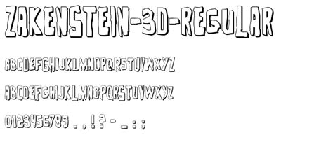 Zakenstein 3D font