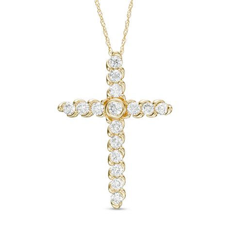 Shop for Celebrate his faith with a simple yet eye-catching accessory - this 14K gold textured cross necklace charm from the Made in Italy Collection. Created in 14K gold This classic cross design glistens with a beaded texture. Add this charm to his favorite chain, sold separately. - Zales Outlet. 