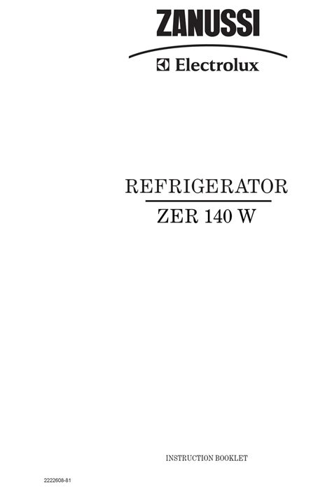Zanussi electrolux frost kühlschrank zer handbuch. - Honda cbr xx 1100 workshop manual.