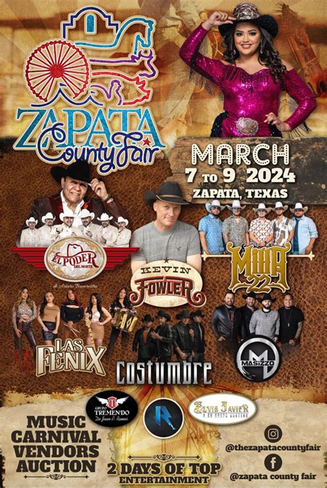 Zapata county fair 2024 schedule. BUY TICKETS OOPS!!!! LOOKS LIKE THIS PAGE IS BROKEN LET'S GO HOME THANK YOU TO OUR SPONSORS Proudly supporting the Zapata County Fair 