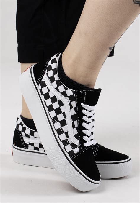 Zapatillas Ua Old Skool Platform (Checkerboard) Black/True White