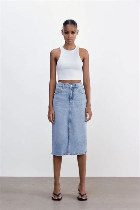 Zara Denim Skirt - Etsy