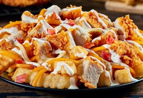 Chicken Bacon Ranch Loaded Fries. Zaxby's. Nutrition Facts. Amount Per Serving. Calories 1270 % Daily Value* Total Fat 78 g grams 100% Daily Value. Saturated Fat 22 g .... 