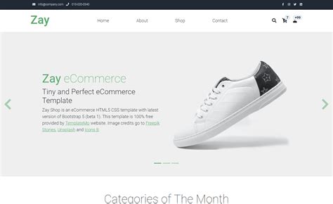 Zay Shop Free Bootstrap 5 HTML5 Responsive Website Template
