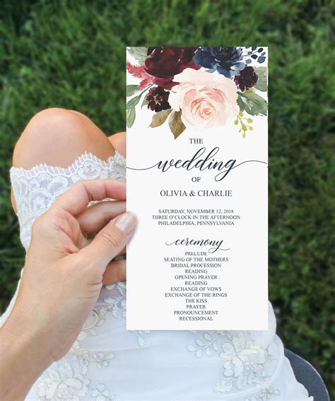 Keep guests in-the-know by adding wedding programs to your wedding stationery suite. Choose your favorite design, then customize it to highlight your day-of details..