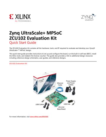 Zcu102 technical reference manual.  For additional information on Zynq UltraScal...
