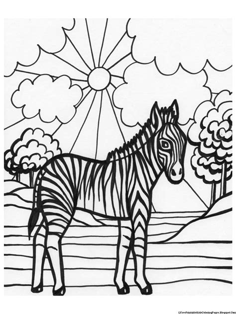 Zebra Coloring Pages AMP Blogger design