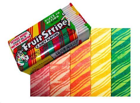 FRUIT STRIPE GUM: This delicious chewing gum is colorfully striped & loaded with fruity taste. . 