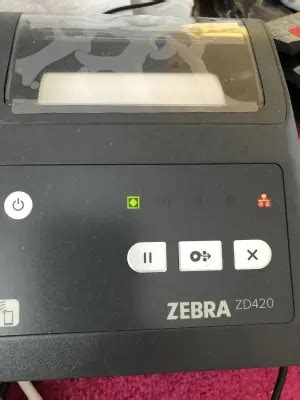 Zebra zd420 data light flashing.  See, Control Panel.  The indicators may be off or ...