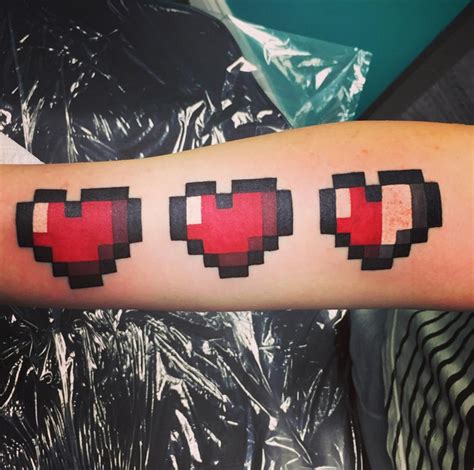Zelda Pixel Heart Tattoo Tattoos, Zelda tattoo, Pixel heart tattoo