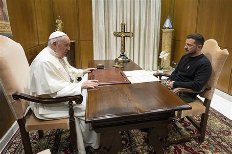 Zelenskyy meets Pope Francis at Vatican and seeks backing for Ukraine’s peace plan