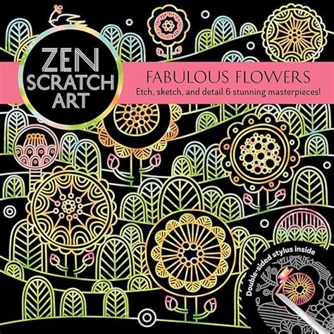 Read Zen Scratch Art Fabulous Flowers By Gakken Giftworks
