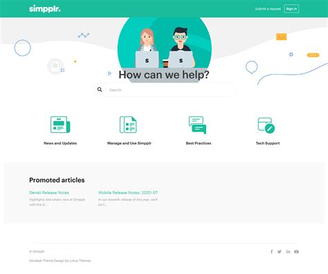 Zendesk Guide examples based on the customized Branch theme Branch