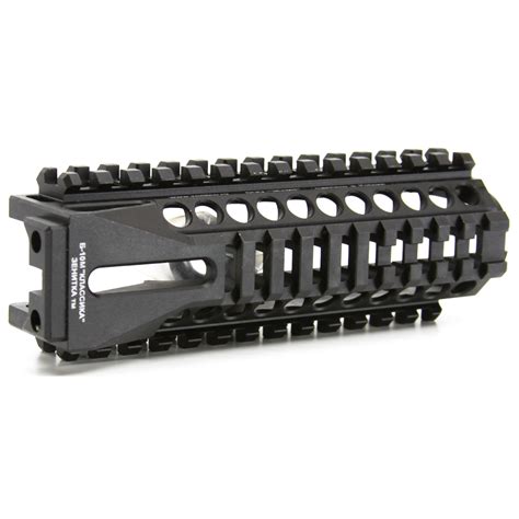 Zenitco handguard. B-30 handguard milled rail is made of aluminum alloy D16T coated with black / desert color. B-30 is designed for AK 103, 104, 105, 74S, 74M, AKM, AKMS and rifles based on them. Not compatible with AK with milled recievers! Only with spamped recievers. Has Picatinny rail on three sides. Allows to install additional equipment (grips, lights ... 