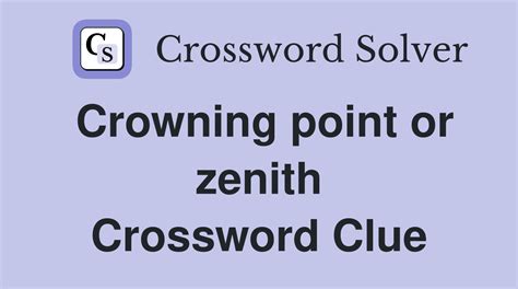 Zenith - crossword puzzle clue