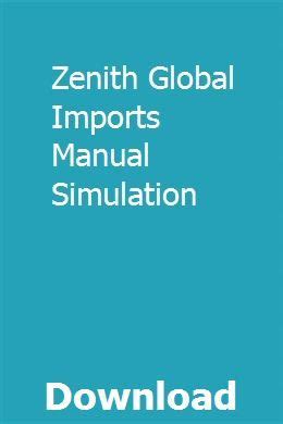 Zenith global imports manual simulation answer key. - Materjały do dziejów wielkich katowic, 1299-1799..