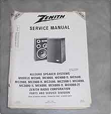 Zenith service manual allegro speaker systems. - Dodge m37 restoration guide military vehicles.
