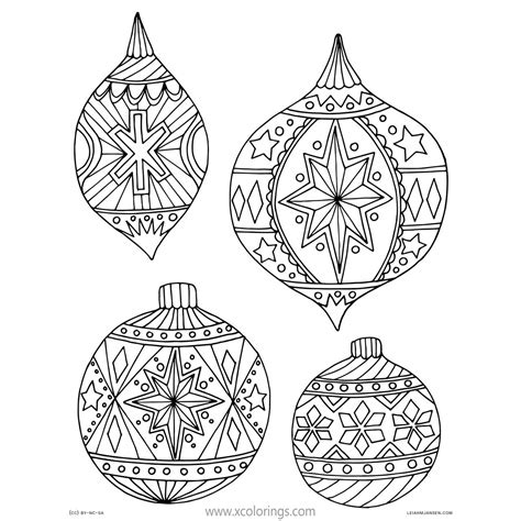 Zentangle Christmas Ornaments Coloring Pages Coloring Pages