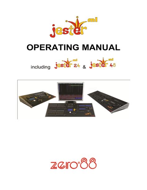 Zero 88 jester manual.  Related for JesterML Operating Manual Preset Mode Preset Mode PRE...