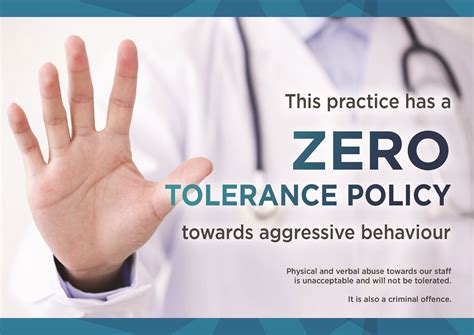 Zero Tolerance to Violence Policy INFORMATION FOR PATIENTS …