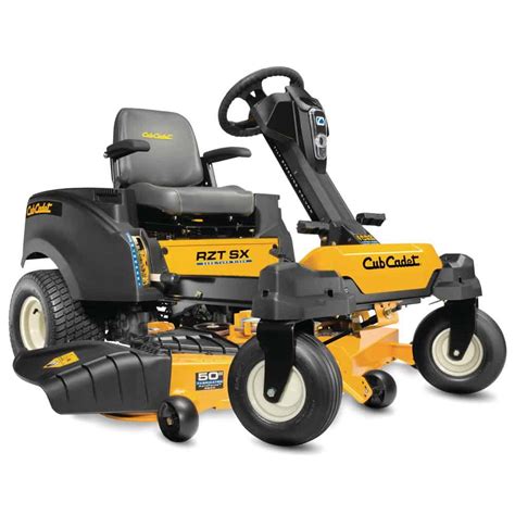 Ground speed: 8 mph forward/4 mph reverse. Front wheels: 13 x 6.5 in - 6 in. Rear wheels: 22 x 9.5 in - 12 in. 4-year or 500 hours limited warranty. Model: 47RIDGJC010. Tweet. The Cub Cadet Z-Force SX 54 features a 54-inch, fabricated deck with a Kawasaki FR Series V-Twin OHV engine. This model features a hand lever lift for the cutting deck .... 